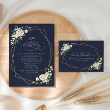 Cream White Flowers Birthday Collection