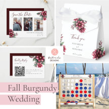 Fall Burgundy Floral Wedding