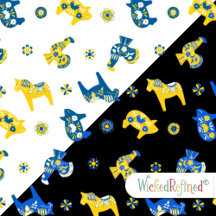 Swedish Folk Dala Farm Animals