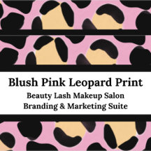 Blush Pink Leopard Beauty Glam Salon Branding