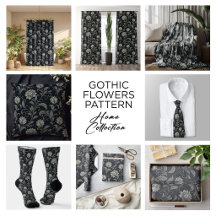 Gothic Style Flowers Pattern