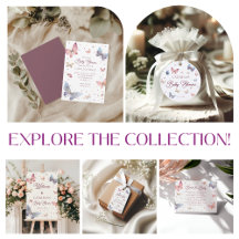 Charming Pastel Butterfly Baby Shower Collection