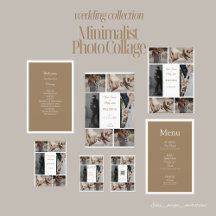 Elegant minimalist Photo Collage Wedding
