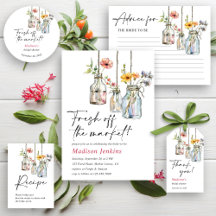 Fresh Off The Market Floral Jar Bridal Shower