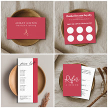 Red & White Hair Salon Branding Collection