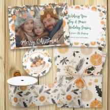 Oranges, Pine Cones, Branches Farmhouse Christmas