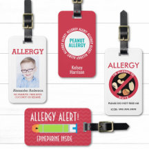 Allergy Alert Double-sided Bag Tags