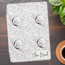 Floral Boho Cresent Moon Pattern Stationary