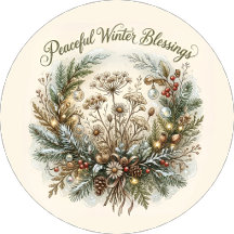 Peaceful Winter Blessings Dried Botanical Winter 