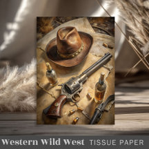 Western Wild West Cowboy Tissue papers