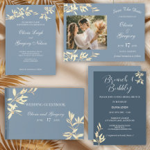 Timeless Floral Symphony in Blue Wedding Suite