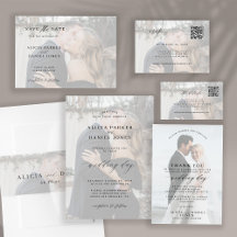 Elegant photo black and white typography wedding