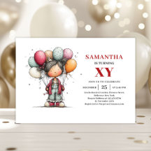 Funny Colorful Playful Girl Birthday 52P