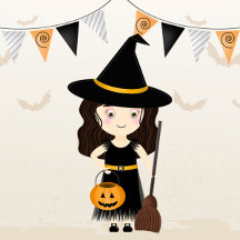 Cute Witch Halloween Party
