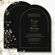 Black Gold White Elegant Arched Wedding Suite*