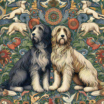 Ornamental Dogs Textile Art inspired by William