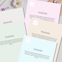 Simple Minimalist Small Business Flyers