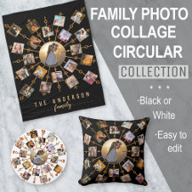 Custom Circular Family Photo Collage Collection