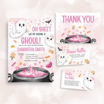 Oh Sheet Its  a Ghoul Halloween Baby Shower   BS32