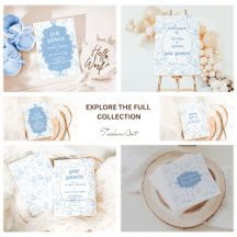Teddy Bear Boy Toile De Jouy Themed Baby Shower