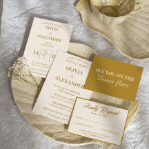Elegant Gold Botanical Wedding Suite