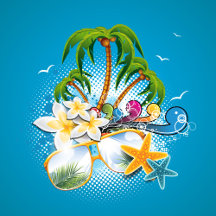 Summer Vacation and Tropical Holiday designs