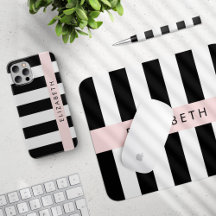 Black Stripes, Pink - Home Decor Collection