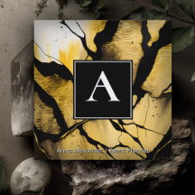 Black Gold Abstract Watercolor Design