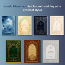 classic & luxurious Arabian arch wedding suite