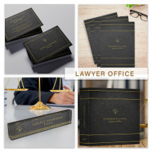 Lawyer attorney office elegant business set