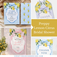 Preppy Lemon Citrus Bridal Shower