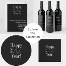 New Year's Eve Party Black and White