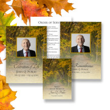 Autumn Leaves Lane Funeral Memorial 