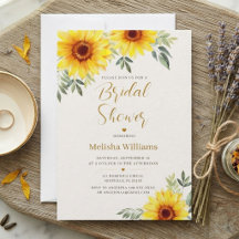 Modern Sunflower-Themed Bridal Shower 