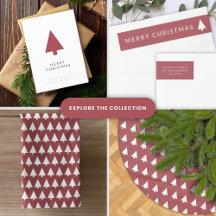 Minimalist Christmas Tree   Red