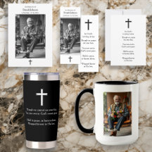 Black Cross Religious Poem Memorial and Funeral 