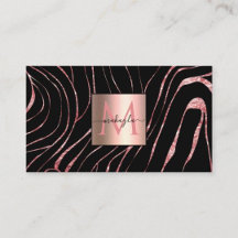Chic Glam Tiger Stripe Print Letter Monogram