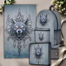 Mystical wolf head.