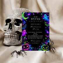 Luxurious Neon Halloween Celebration
