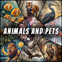 Animal design for decoupage