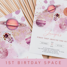 Outer Space Girls 1st Birthday Theme