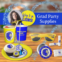 Blue and Yellow Senior Gifts and Grad Party