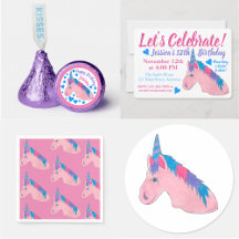 Magical Pink Unicorn Birthday Party Collection