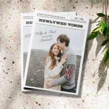 Vintage Wedding Newspaper