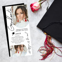 Photo Graduation Graduate Elegant Modern Script