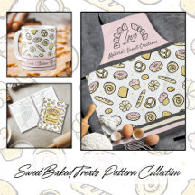 Cute Doddle Sweet Baked Treats Pattern 