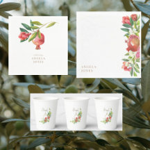 Colorful Pomegranate Tuscan Bridal Shower Suite