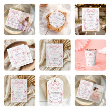 Pink Bow Butterfly Girl Birthday Party