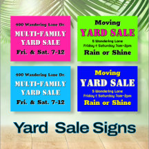 Yard Sale Signs
