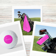 Personalized Gifts For Golfers Modern Hot Pink